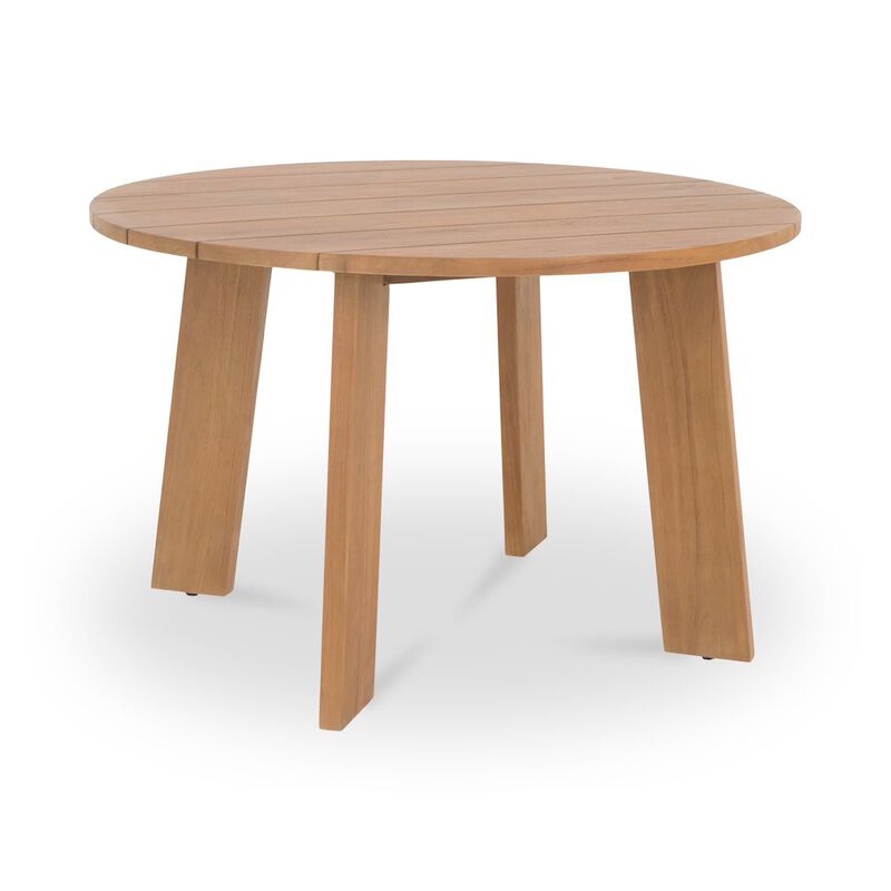 Moe's Home Collection Delta Round Outdoor Dining Table Natural