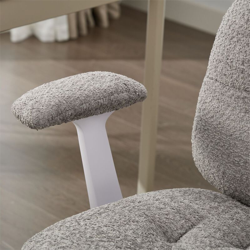 Cross Legged Chair with Flip-up Armrests, Comfy Swivel Chairs with Wide Seat image number 6
