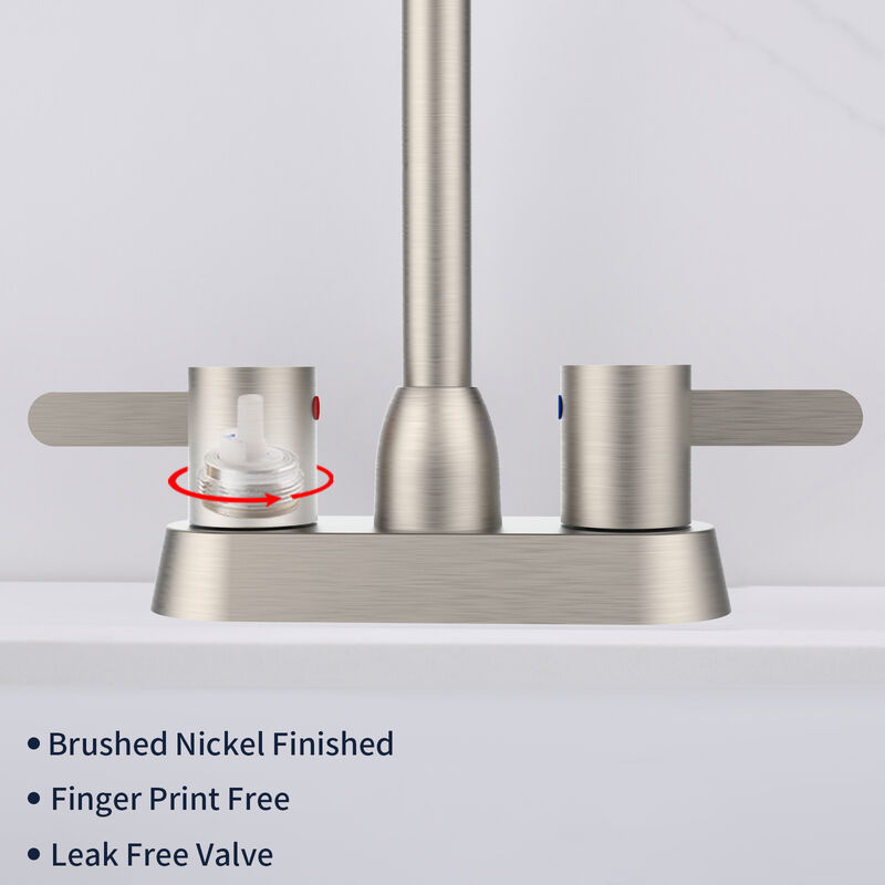 2-Handle Centerset Bathroom Faucet in Matte Black for RV and Vanity Sinks