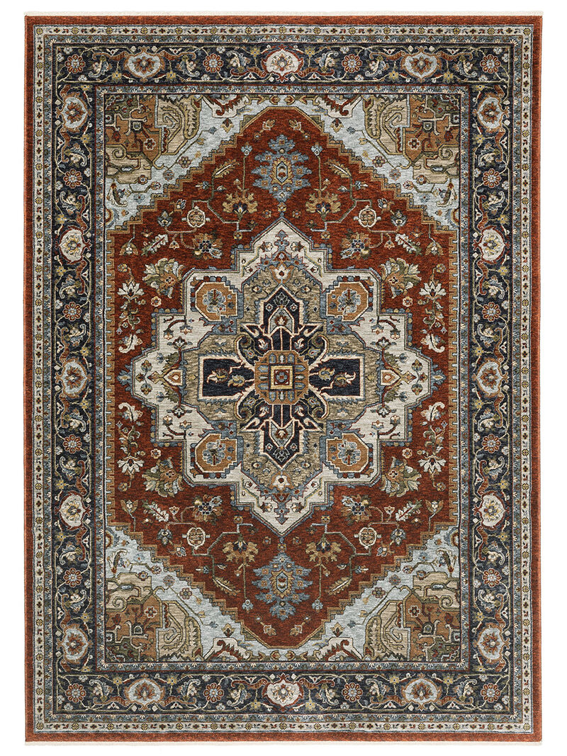 Aberdeen 5'3" x 7'6" Red Rug image number 0