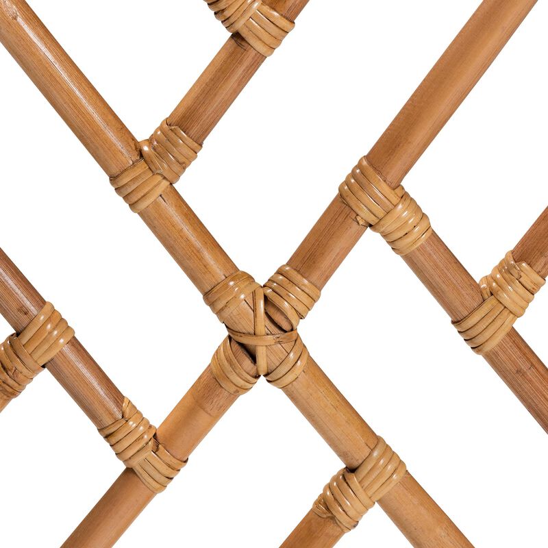 bali & pari Cedric Natural Rattan 2-Piece Dining Armchair Set with Cushioned Seat image number 5