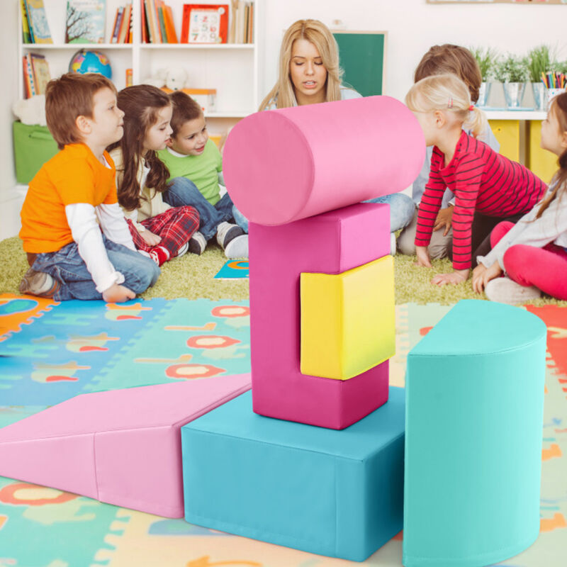 6-Piece Modular Foam Climbing Play Blocks for Toddlers &ndash; Indoor Activity Set image number 3
