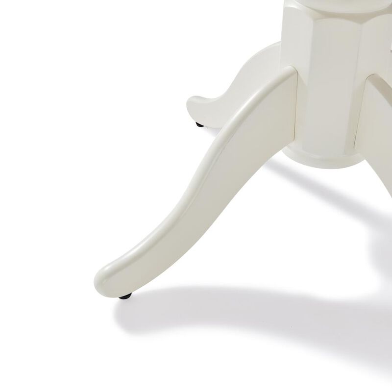 Shelby Round Dining Table Distressed White