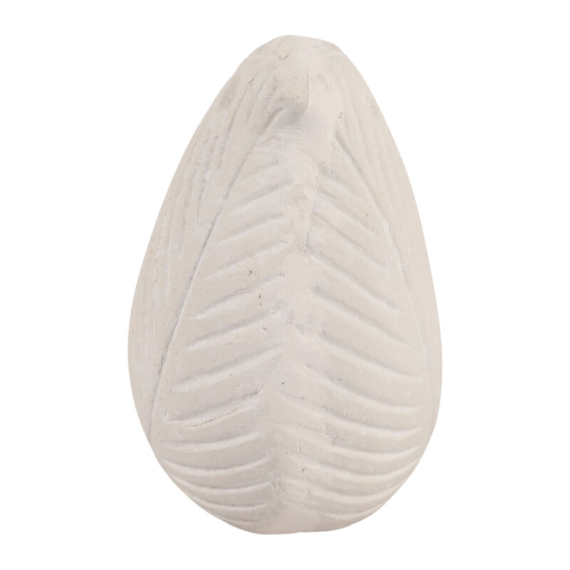 7x5" Carved Paper Mache Bird, Ivory image number 2