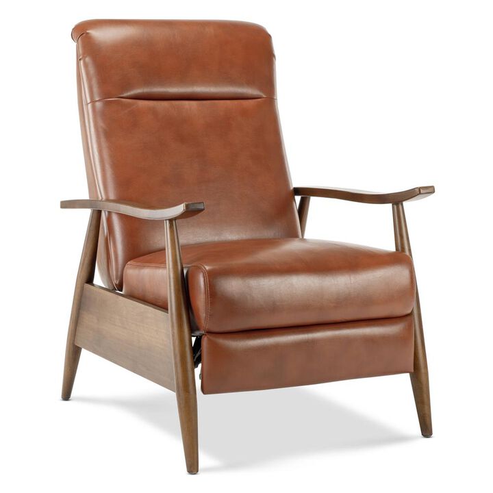 Comfort Pointe Solaris Wood Arm Push Back Recliner - Caramel