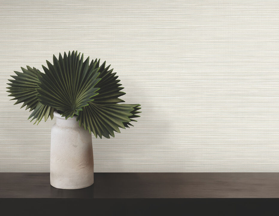 Lorn Bone Faux Grasscloth Wallpaper
