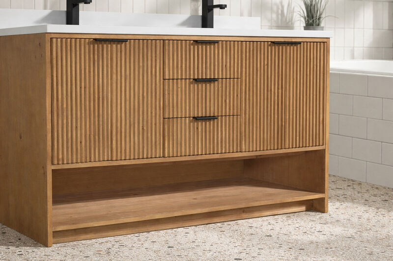 Diego 55" Bathroom Vanity Weathered Fir image number 2