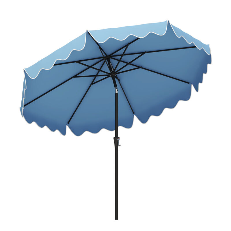 Mondawe 9 Feet Patio Umbrella with Crank Handle and Push Button Tilt