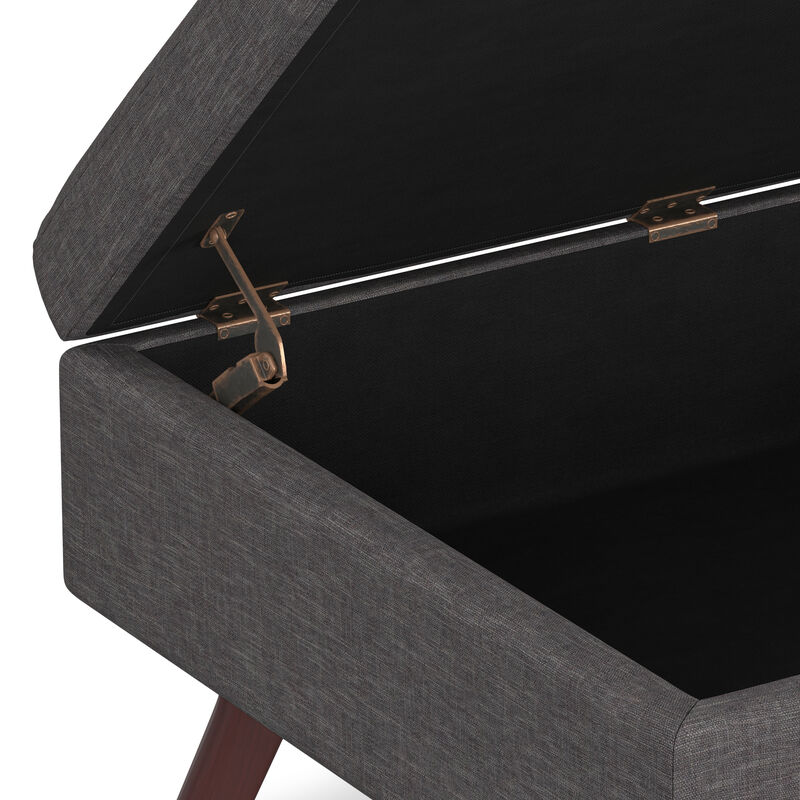 Owen 34 in Wide Rectangle Coffee Table Storage Ottoman