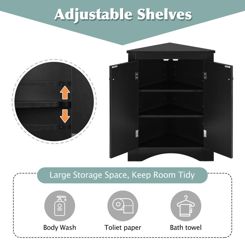 Folreb Triangle Bathroom Storage Cabinet image number 5
