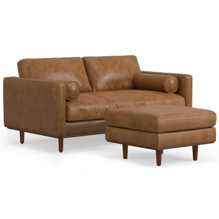 Simpli Home Morrison Sofa and Ottoman Set