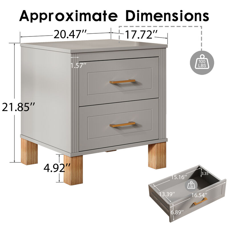 Cidwox 2 Drawer Nightstand image number 4