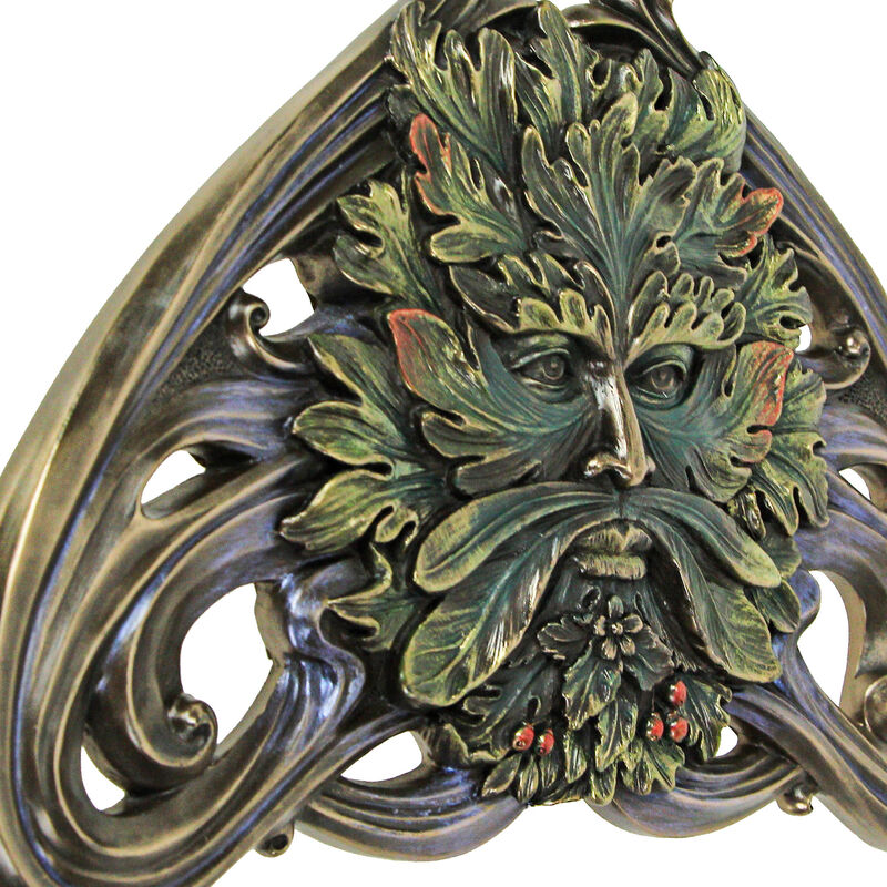 Art Nouveau Style Celtic Greenman Wall Hanging 9.5 Inches Long image number 3