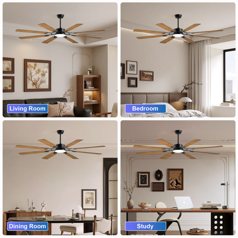 ELEMENT ACE 72-Inch 8-Blade Large Reversible Quiet DC Motor Ceiling Fan for Indoor Outdoor Use, Ideal for Kitchen Living Room Patio and Terrace Spaces image number 1
