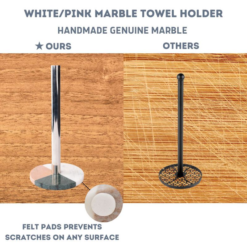Premium Kitchen Countertop Marble Paper Towel Holder