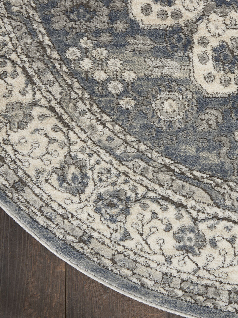 Quarry QUA07 Gray/Ivory 7&rsquo;10&rdquo; x Round Rug image number 2