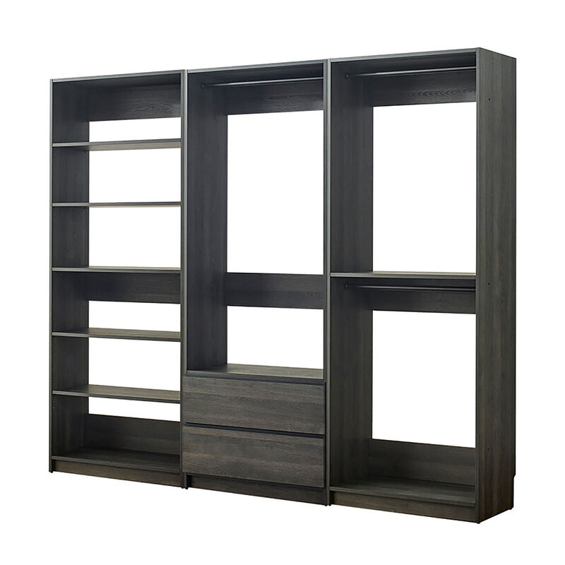 Prosper Gray Freestanding Walk in Wood Closet System