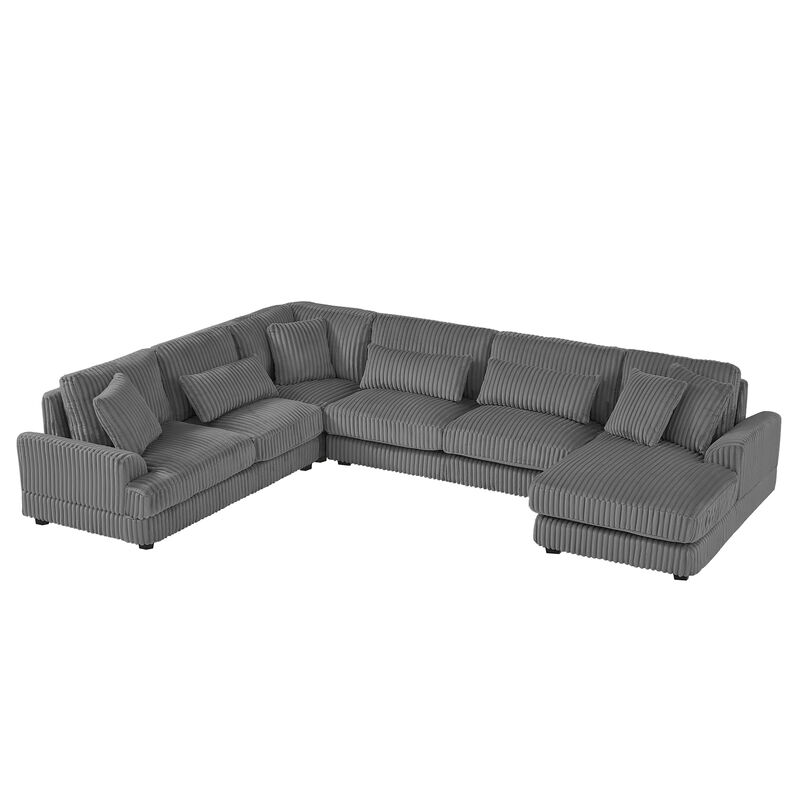 Merax Oversized Sectional Sofa U-shaped Sofa