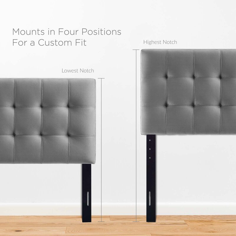 Modway - Lily Biscuit Tufted Twin Performance Velvet Headboard image number 4
