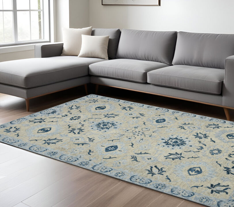 HomeRoots Oriental Hand Woven Area Rug With Fringe