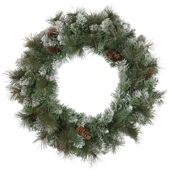 Snow Valley Pine Artificial Christmas Wreath  24-Inch  Unlit