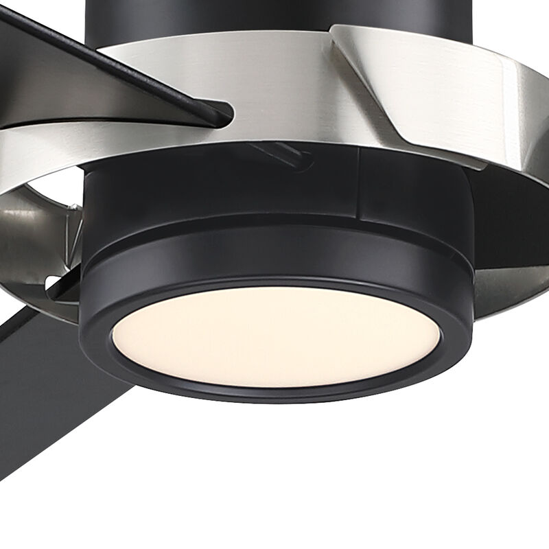 60" Modern Black Reversible DC Motor Dimmable LED Large Ceiling Fan with Light and Remote for Bedroom, Living Room or Office image number 9