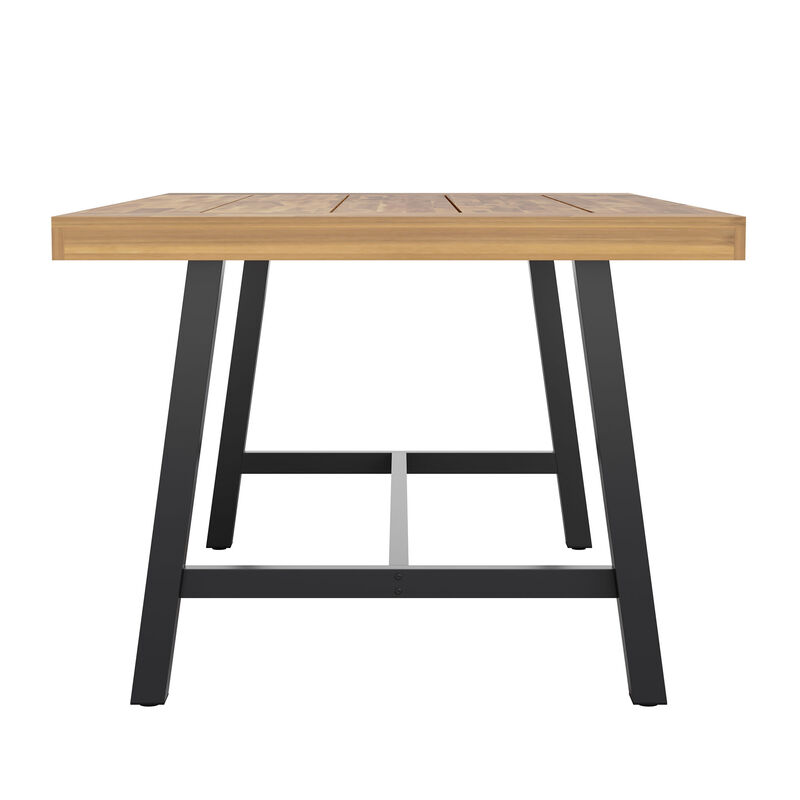 NAT/BK Acacia Wood Patio Table
