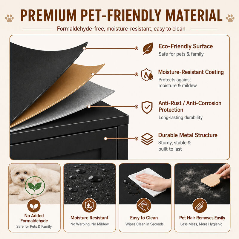 Dwusuk Metal Cat Litter Box Enclosure image number 8