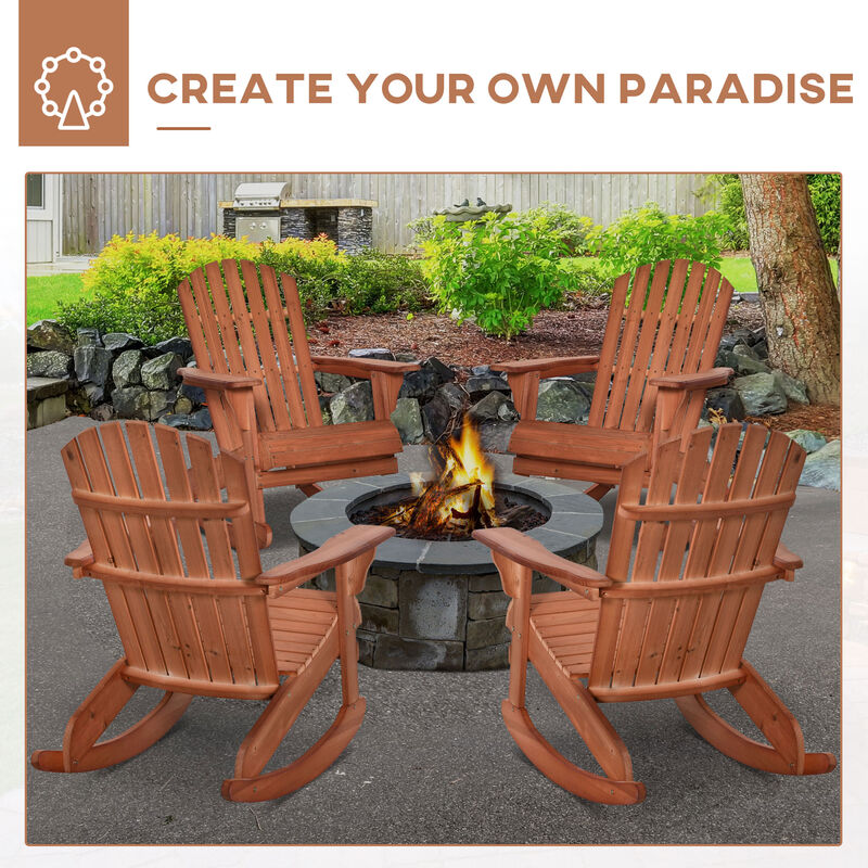 Weather-Resistant Outdoor Rocking Chair, Durable Patio Chair for Backyard or Porch Seating image number 6