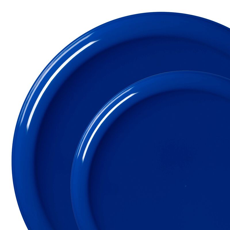 Light Blue Flat Round Plastic Dinnerware Value Set (40 Sets) image number 9