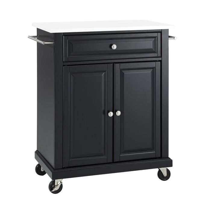 Crosley Furniture Compact Stone Top Kitchen Cart