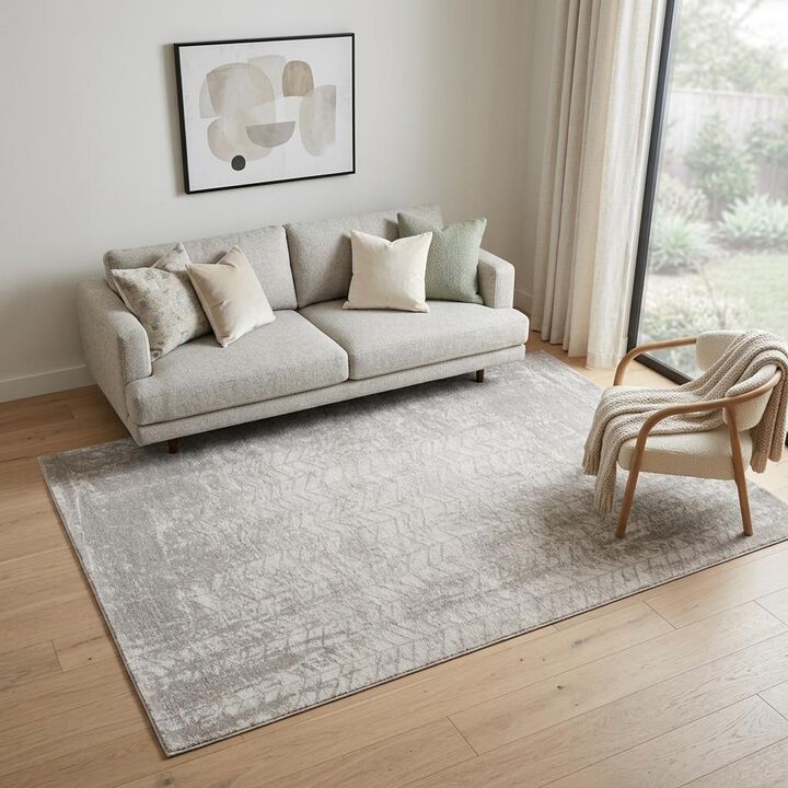 HomeRoots Chevron Non Skid Area Rug