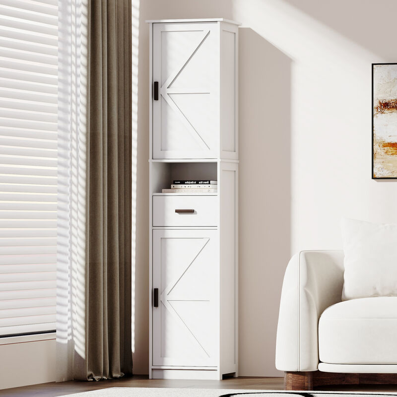 Zaxser Narrow Bathroom Storage Cabinet image number 1