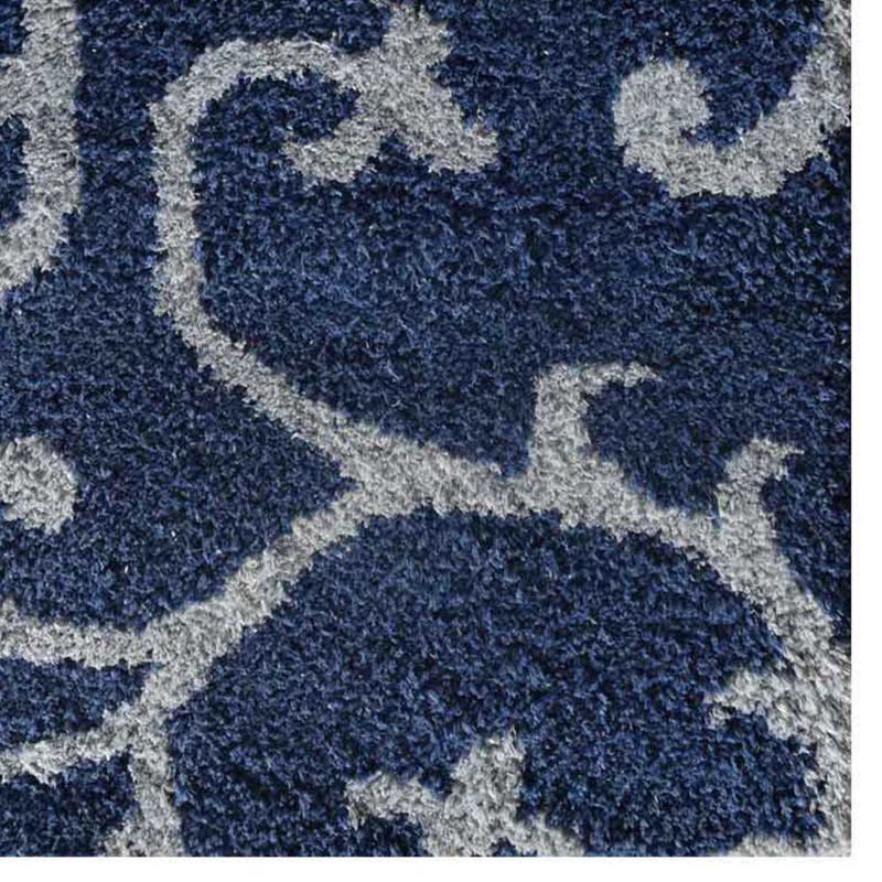 Rugsotic Carpets Hand Knotted Silk 7'x10' Area Rug Contemporary Blue Light Blue NS3313