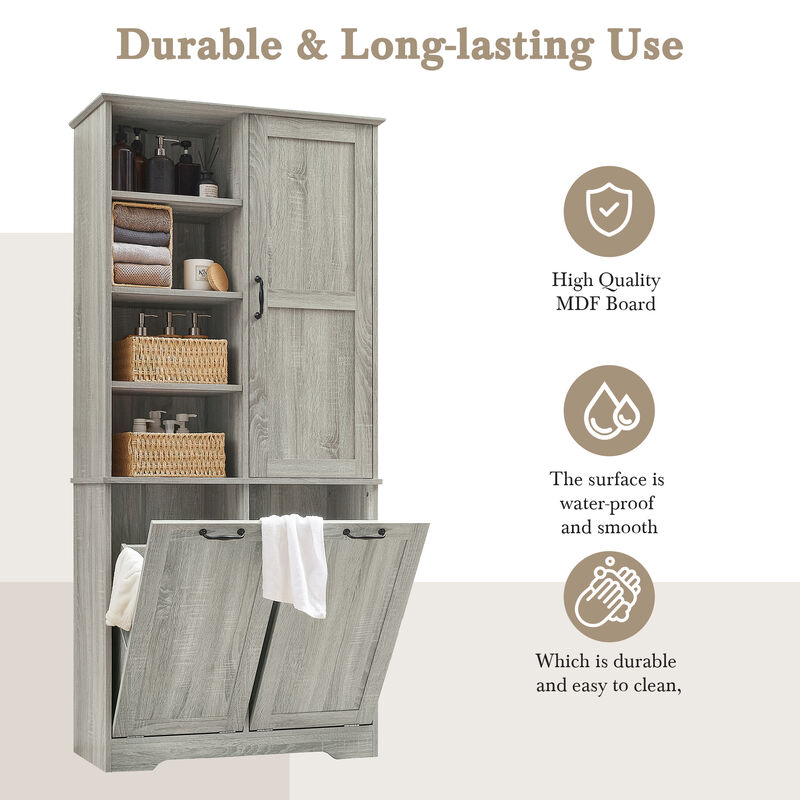 Merax Bathroom Storage Cabinet with Doors and Drawers