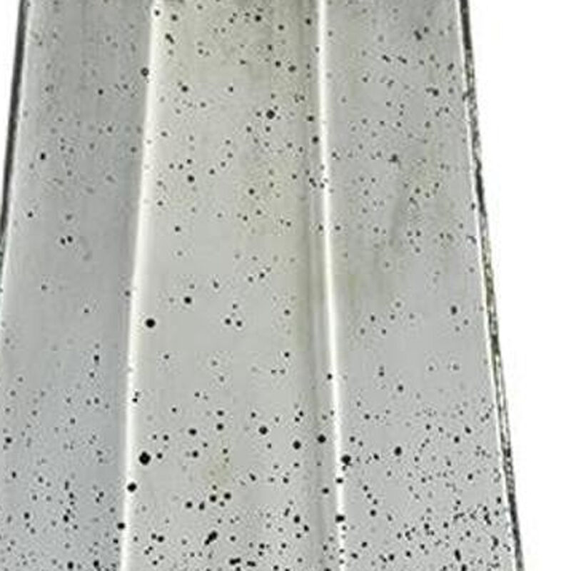 HomeRoots 20" Antiqued Silver Glass Cylinder Table Vase image number 3