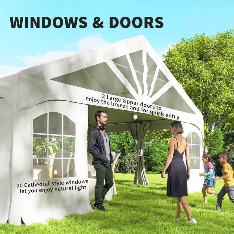 Hivvago 19.5x39 Large Party Canopy Tent for Outdoor Events image number 4