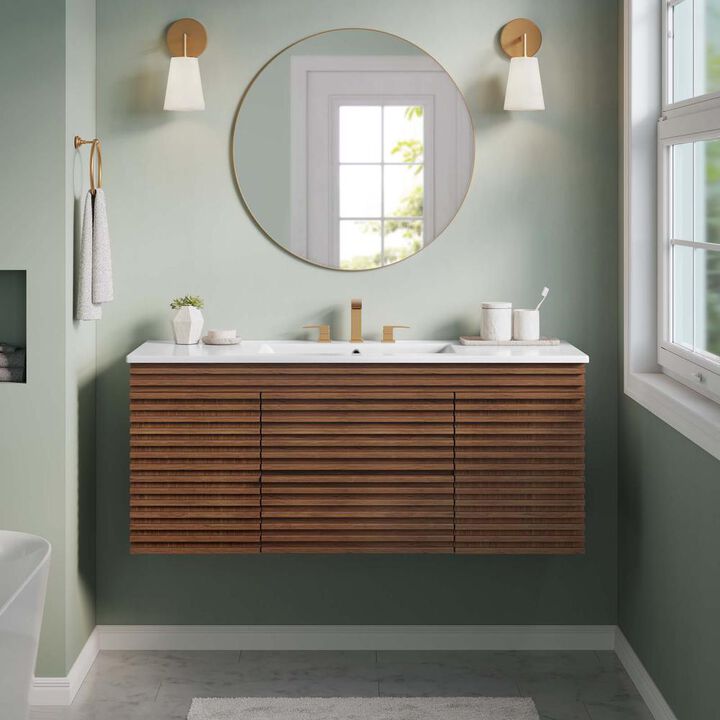 Modway Render 48 Wall-Mount Bathroom Vanity