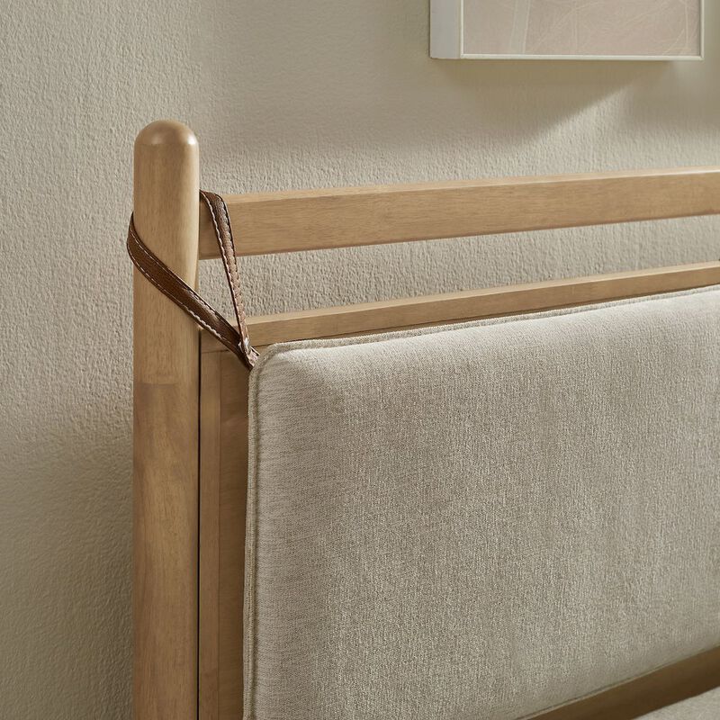 Leni King Size Wood Platform Bed Frame image number 9