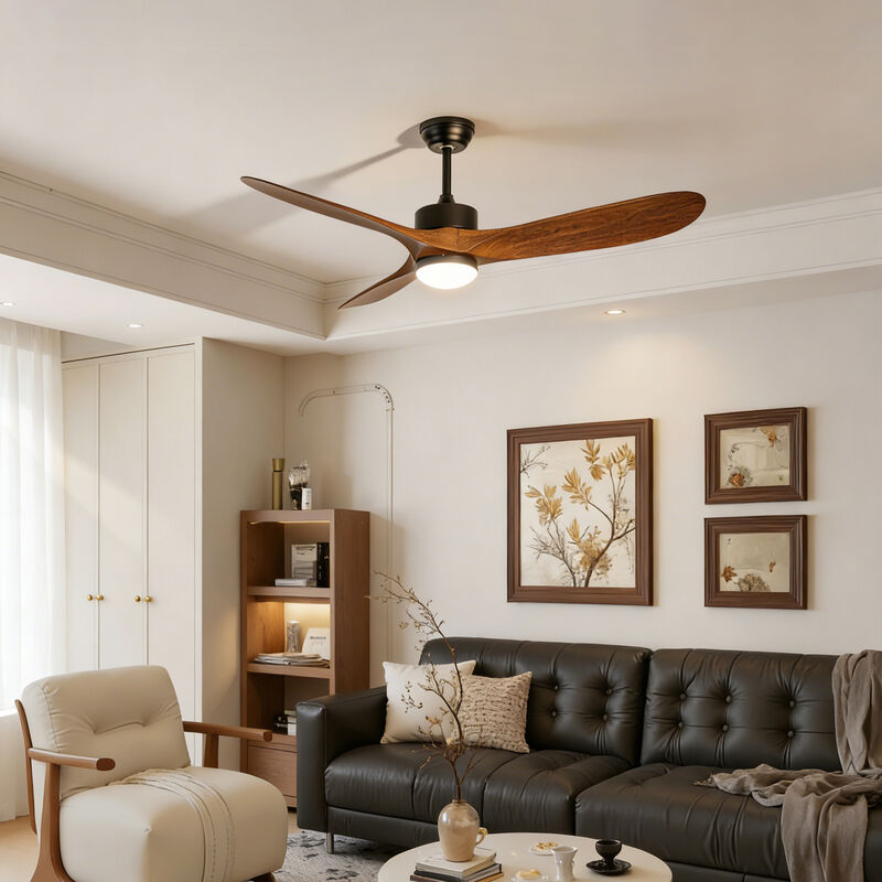 ELEMENT ACE 60 Inch Reversible Ceiling Fan with Quiet DC Motor, Remote Control 6 Speed Levels, Adjustable Height for Living Room Bedroom Office Patio Indoor Use image number 1