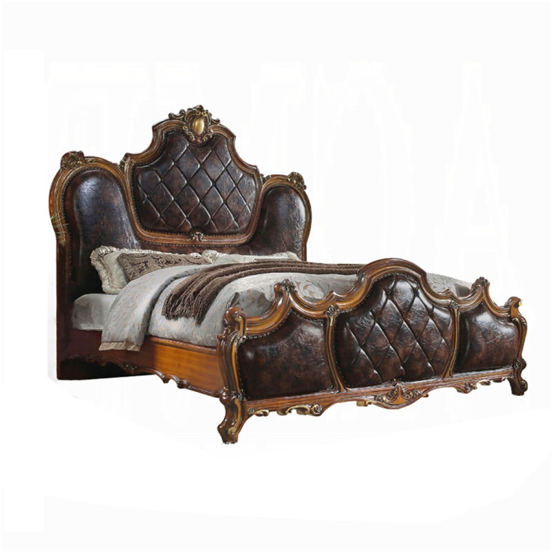 2pc King Bedroom Set, Brown, Nightstand image number 2