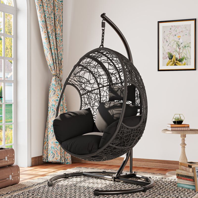 Hivvago 42&rdquo; Wide Egg Chair with U-Base and Cushion image number 4