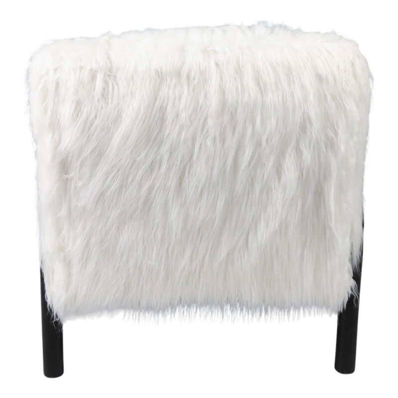 Curved Arm Furry Accent Chair image number 5
