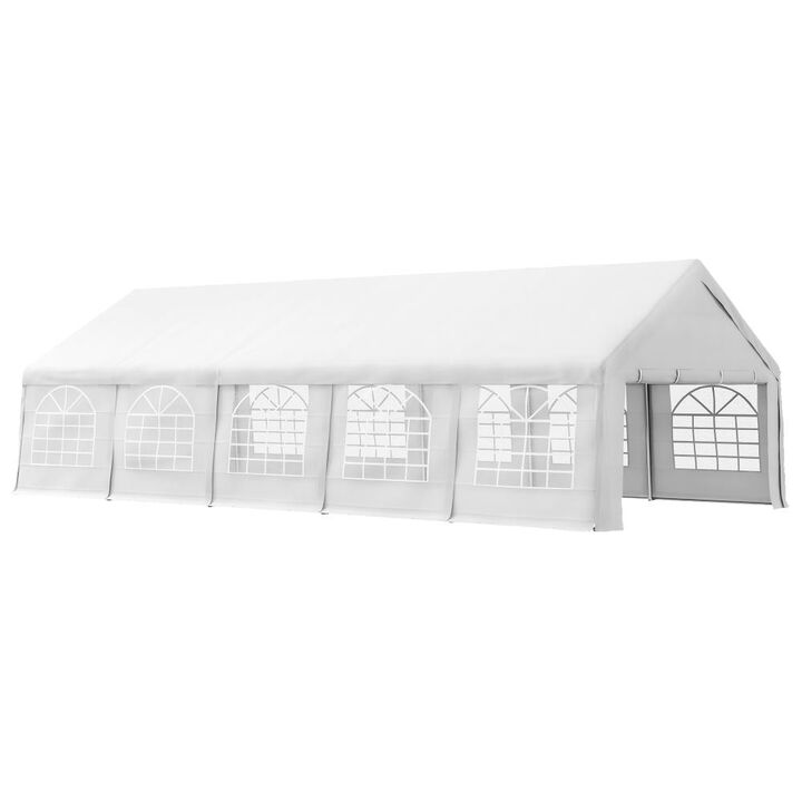 Hivvago Heavy Duty 32 x 16 Canopy Tent with Window Design for Party & Wedding