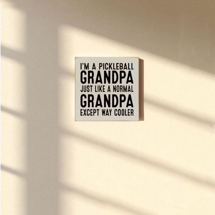 Pickleball Grandpa Wooden Sign Funny Pickleball Wall Decor Gift