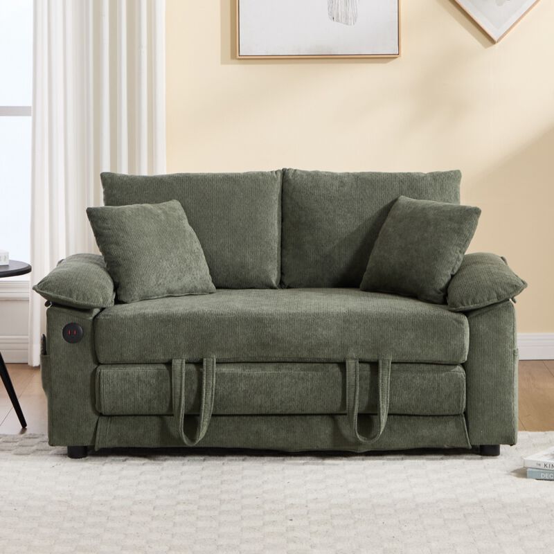 Jidpop 3-in-1 Upholstered Futon Sofa image number 1