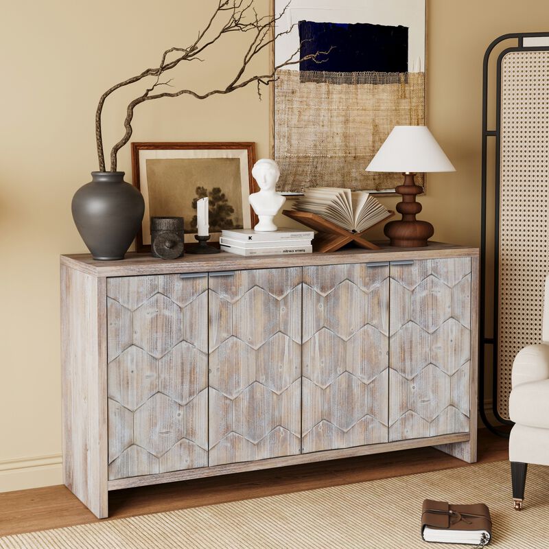 Susgus Farmhouse Accent Cabinet image number 3