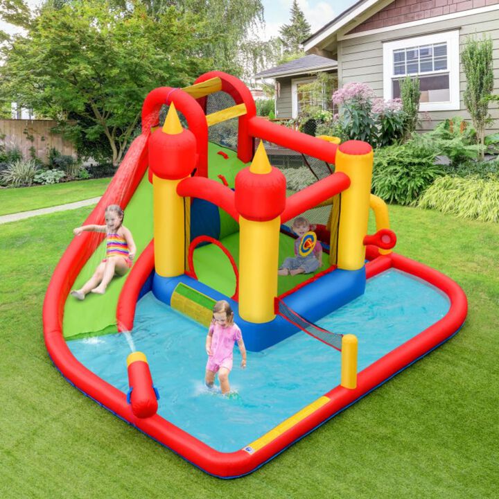 Hivvago Inflatable Blow Up Water Slide  Bounce House with 740 W Blower