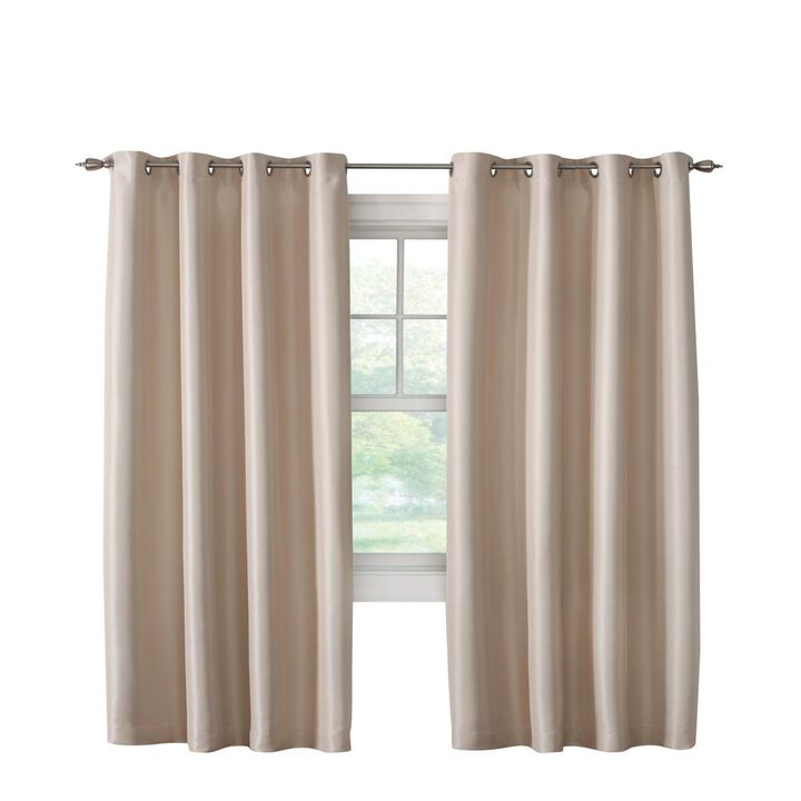Commonwealth Antique Satin Grommet Dressing Window Curtain Panel