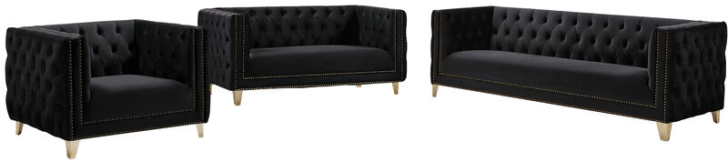 Meridian Furniture Michelle Black Velvet Sofa image number 8
